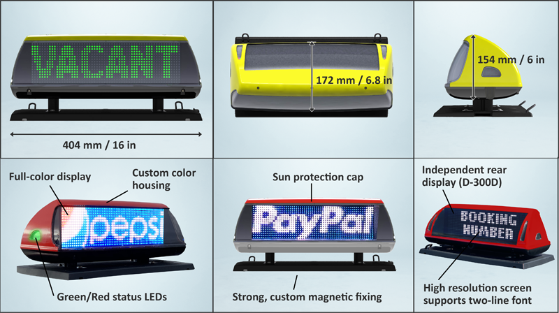 Pointguard's iToplight D-100 Smart Taxi Sign - Features